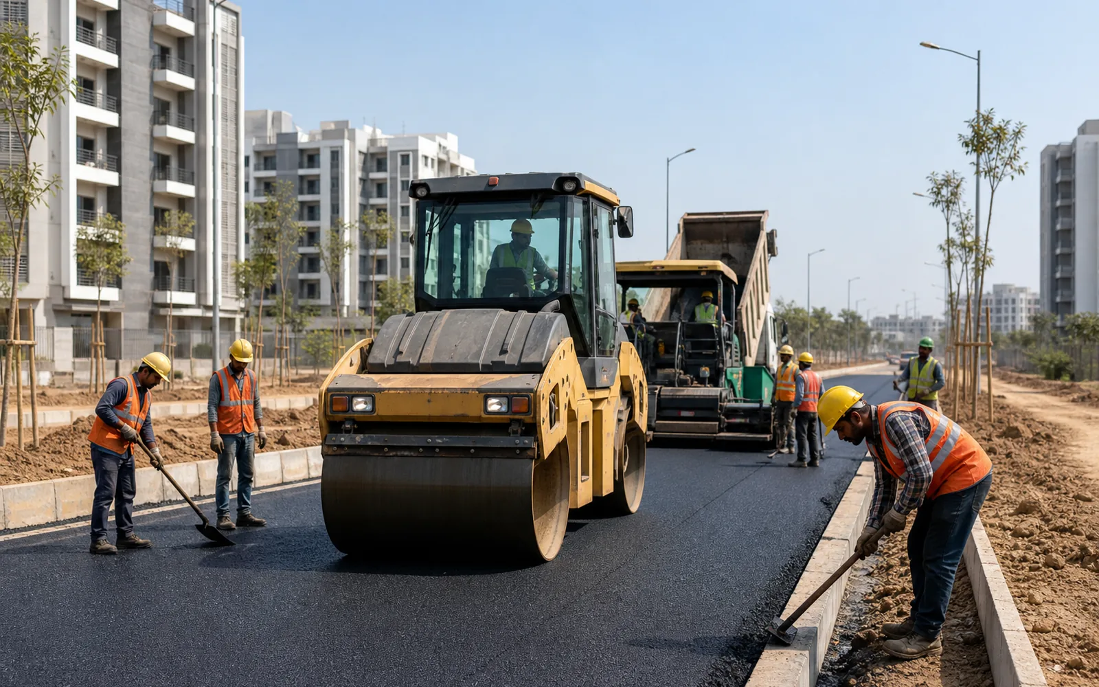 Concrete road and infrastructure construction